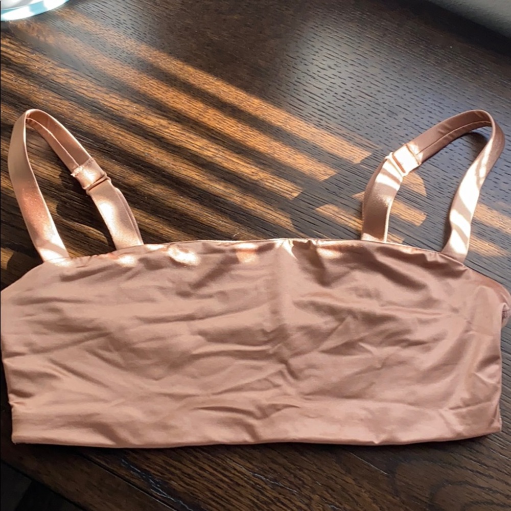 STRETCH SATIN BRALETTE | DESERT CLAY